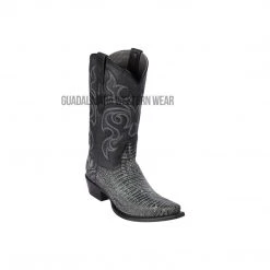 Guadalajara Western Wear Men Los Altos Sanded Black Teju Snip Toe Cowboy Boots