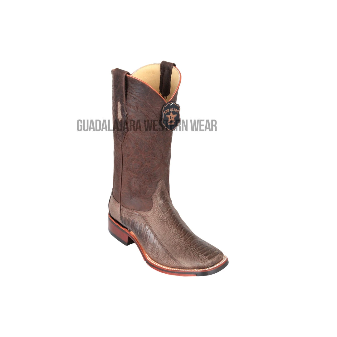 Guadalajara Western Wear Los Altos Greasy Finish Brown Ostrich Leg Wide Square Toe Cowboy Boots 3 Guadalajara Western Wear Los Altos Greasy Finish Brown Ostrich Leg Wide Square Toe Cowboy Boots
