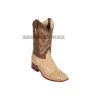 Guadalajara Western Wear Los Altos Honey Greasy Finish Caiman Hornback Wide Square Toe Cowboy Boots Men