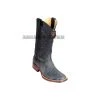 Guadalajara Western Wear Los Altos Sanded Black Teju Wide Square Toe Cowboy Boots Men