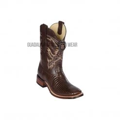 Guadalajara Western Wear Los Altos Brown Teju Wide Square Toe Cowboy Boots Men