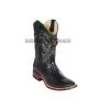 Guadalajara Western Wear Los Altos Black Teju Wide Square Toe Cowboy Boots Men