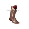 Guadalajara Western Wear Los Altos Sanded Oryx Teju Wide Square Toe Women Western Boot