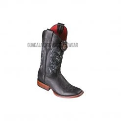 Guadalajara Western Wear Los Altos Black Grisly Wide Square Toe Women Western Boot