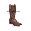 Guadalajara Western Wear Men Cuadra Antique Honey Lizard Semi Oval Toe Cowboy Boots