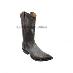 Guadalajara Western Wear Cuadra Ostrich Flame Gray J Toe Cowboy Boots Men