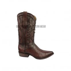 Guadalajara Western Wear Cuadra Ostrich Flame Brown J Toe Cowboy Boots Men
