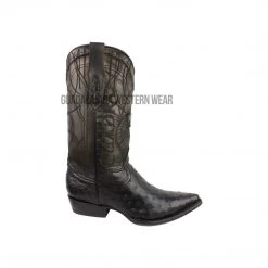 Guadalajara Western Wear Cuadra Ostrich Black J Toe Cowboy Boots