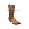 Guadalajara Western Wear Men Cuadra Ostrich Flame Honey J Toe Cowboy Boots