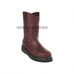 Guadalajara Western Wear Original Michel Boots Men's Pull On Work Boot Burgundy Steel Toe