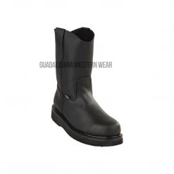 Guadalajara Western Wear Original Michel Boots Men's Pull On Work Boot Black Steel Toe