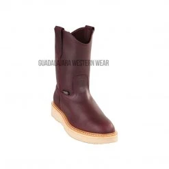 Guadalajara Western Wear Original Michel Boots Men's Pull On Work Boot Burgundy Soft Toe