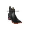 Guadalajara Western Wear Men Los Altos Black Deer Wide Square Toe Botin Charro