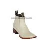 Guadalajara Western Wear Los Altos Winter White Deer Wide Square Toe Botin Charro Men