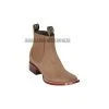 Guadalajara Western Wear Los Altos Taupe Nobuk Wide Square Toe Botin Charro Men