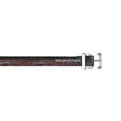 Guadalajara Western Wear Los Altos Black Cherry Caiman Belly Casual Belt Men