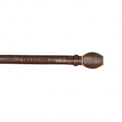 Guadalajara Western Wear Los Altos Sahara Brown Caiman Belly Laser Design Casual Belt Men