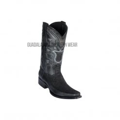 Guadalajara Western Wear Men Los Altos Suede Black Python & Deer European Square Toe Cowboy Boots
