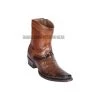 Guadalajara Western Wear Los Altos Faded Brown Caiman Belly European Square Toe Ankle Boot