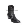 Guadalajara Western Wear Los Altos Black Caiman Tail European Square Toe Ankle Boot Men