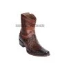 Guadalajara Western Wear Los Altos Faded Brown Ostrich European Square Toe Ankle Boot