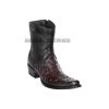 Guadalajara Western Wear Los Altos Black Cherry Ostrich European Square Toe Ankle Boot Men
