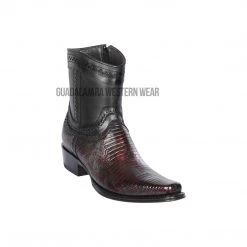 Guadalajara Western Wear Los Altos Black Cherry Teju European Square Toe Ankle Boot