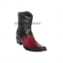 Guadalajara Western Wear Men Los Altos Faded Burgundy Teju European Square Toe Ankle Boot