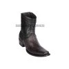 Guadalajara Western Wear Men Los Altos Black Cherry Ostrich Belly European Square Toe Ankle Boot