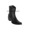 Guadalajara Western Wear Men Los Altos Black Grisly European Square Toe Ankle Boot