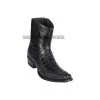 Guadalajara Western Wear Los Altos Black Caiman Tail & Deer European Square Toe Ankle Boot Men
