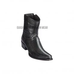 Guadalajara Western Wear Men Los Altos Black Rowstone Stingray & Deer European Square Toe Ankle Boot