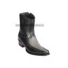 Guadalajara Western Wear Los Altos Faded Gray Ostrich & Deer European Square Toe Ankle Boot Men