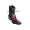 Guadalajara Western Wear Men Los Altos Faded Burgundy Ostrich Leg & Deer European Square Toe Ankle Boot