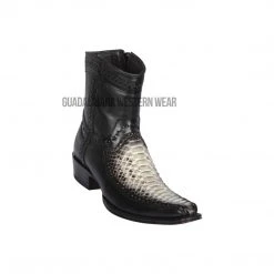 Guadalajara Western Wear Los Altos Natural Python & Deer European Square Toe Ankle Boot Men
