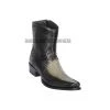 Guadalajara Western Wear Los Altos Faded Gray Teju & Deer European Square Toe Ankle Boot Men