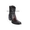 Guadalajara Western Wear Men Los Altos Black Cherry Teju & Deer European Square Toe Ankle Boot