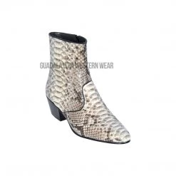 Guadalajara Western Wear Los Altos Natural Python Round Toe Ankle Boot