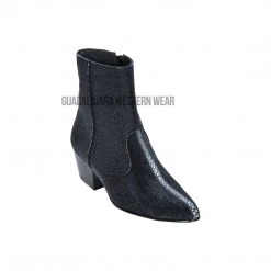 Guadalajara Western Wear Los Altos Black Stingray Round Toe Ankle Boot Men