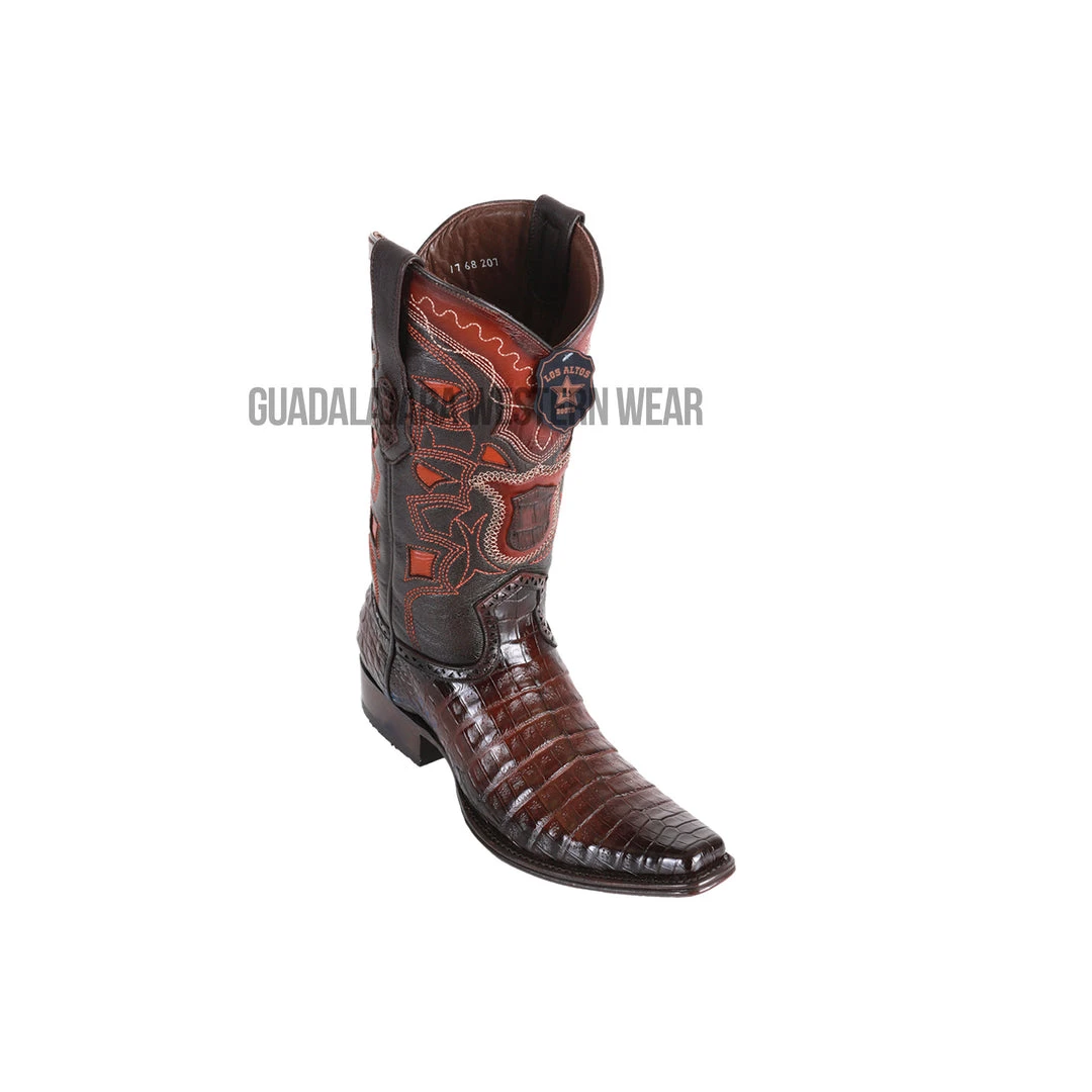 Guadalajara Western Wear Men Los Altos Faded Brown Caiman Belly European Square Toe Cowboy Boots 3 Guadalajara Western Wear Men Los Altos Faded Brown Caiman Belly European Square Toe Cowboy Boots