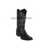 Guadalajara Western Wear Los Altos Black Caiman Tail European Square Toe Cowboy Boots