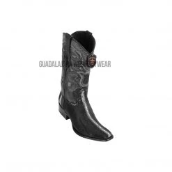 Guadalajara Western Wear Los Altos Black Stingray Rowstone European Square Toe Cowboy Boots Men