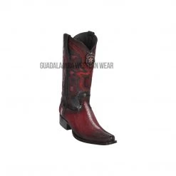 Guadalajara Western Wear Men Los Altos Faded Burgundy Stingray Rowstone European Square Toe Cowboy Boots