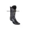 Guadalajara Western Wear Men Los Altos Black Ostrich Leg European Square Toe Cowboy Boots