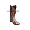 Guadalajara Western Wear Men Los Altos Rustic Brown Python European Square Toe Cowboy Boots