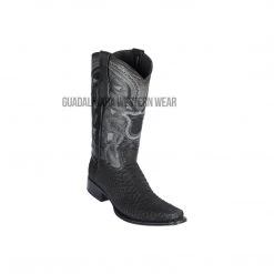 Guadalajara Western Wear Men Los Altos Suede Black Python European Square Toe Cowboy Boots