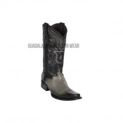 Guadalajara Western Wear Los Altos Faded Grey Teju European Square Toe Cowboy Boots
