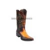 Guadalajara Western Wear Men Los Altos Faded Buttercup Caiman Belly & Deer European Square Toe Cowboy Boots