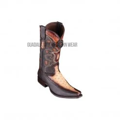 Guadalajara Western Wear Men Los Altos Faded Oryx Ostrich & Deer European Square Toe Cowboy Boots