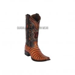 Guadalajara Western Wear Men Los Altos Porto Honey Caiman Belly European Square Toe Cowboy Boots